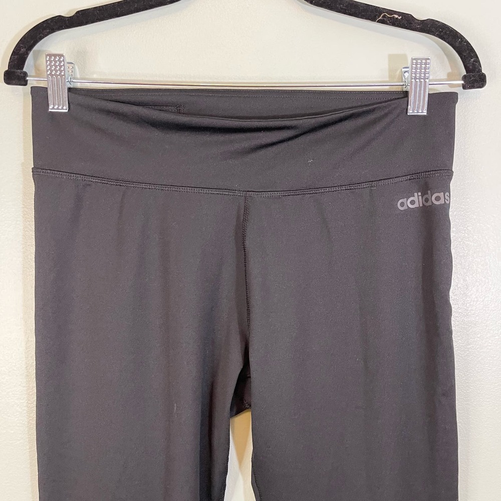 Adidas Climalite Womens Black Graphic Pull-On Activewear Tights & Leggings Large - Picture 3 of 8